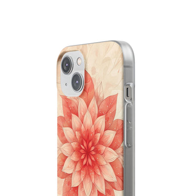 Coral Layered Bloom · Soft Phone Case for iPhone