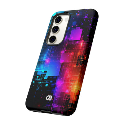 Spectral Circuit Grid · Tough Phone Case for Samsung · Black