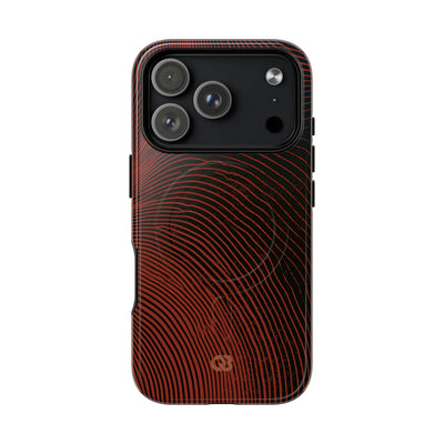 Red Tough 2.0 Magsafe Phone Case for iPhone - Terracotta Nerve Map