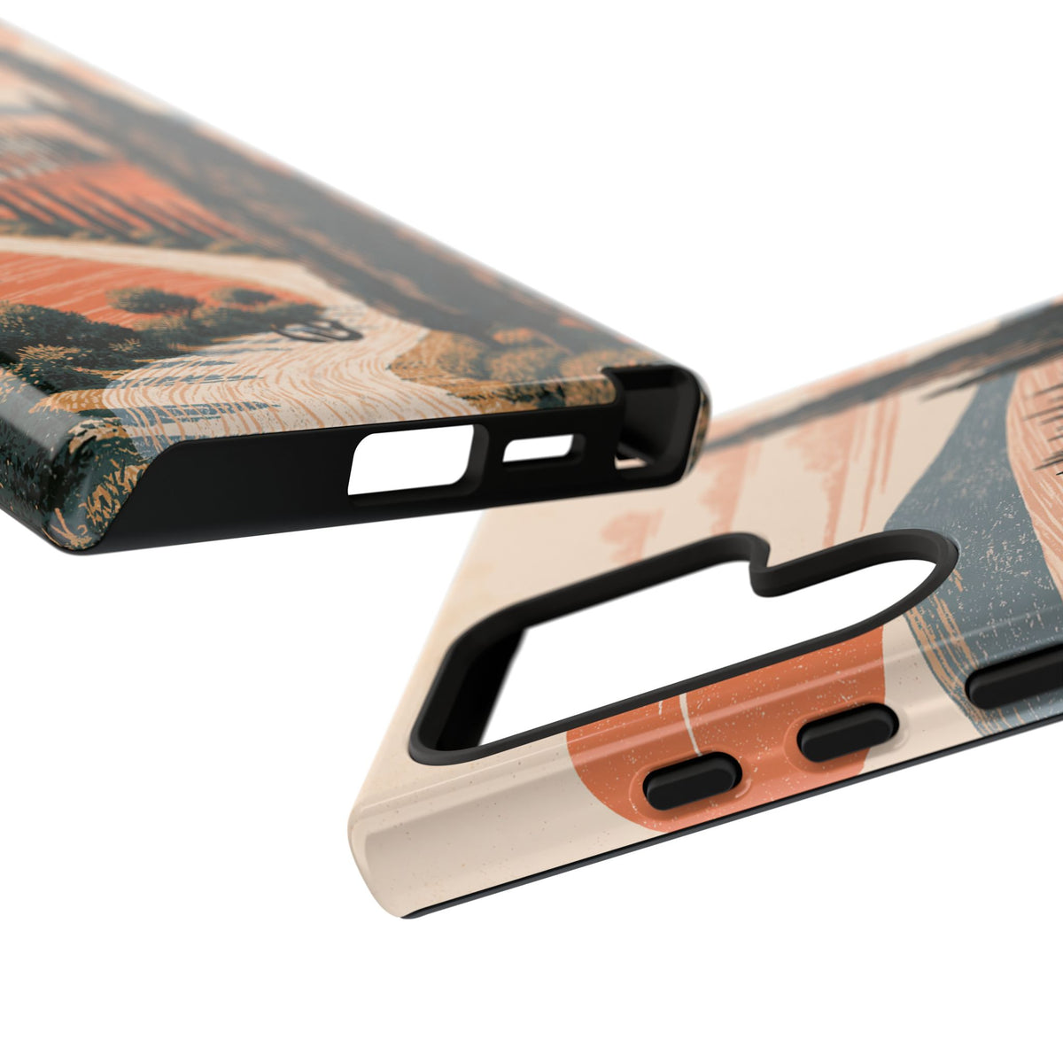 Tuscan Cypress Horizon · Tough Phone Case for Samsung · Orange