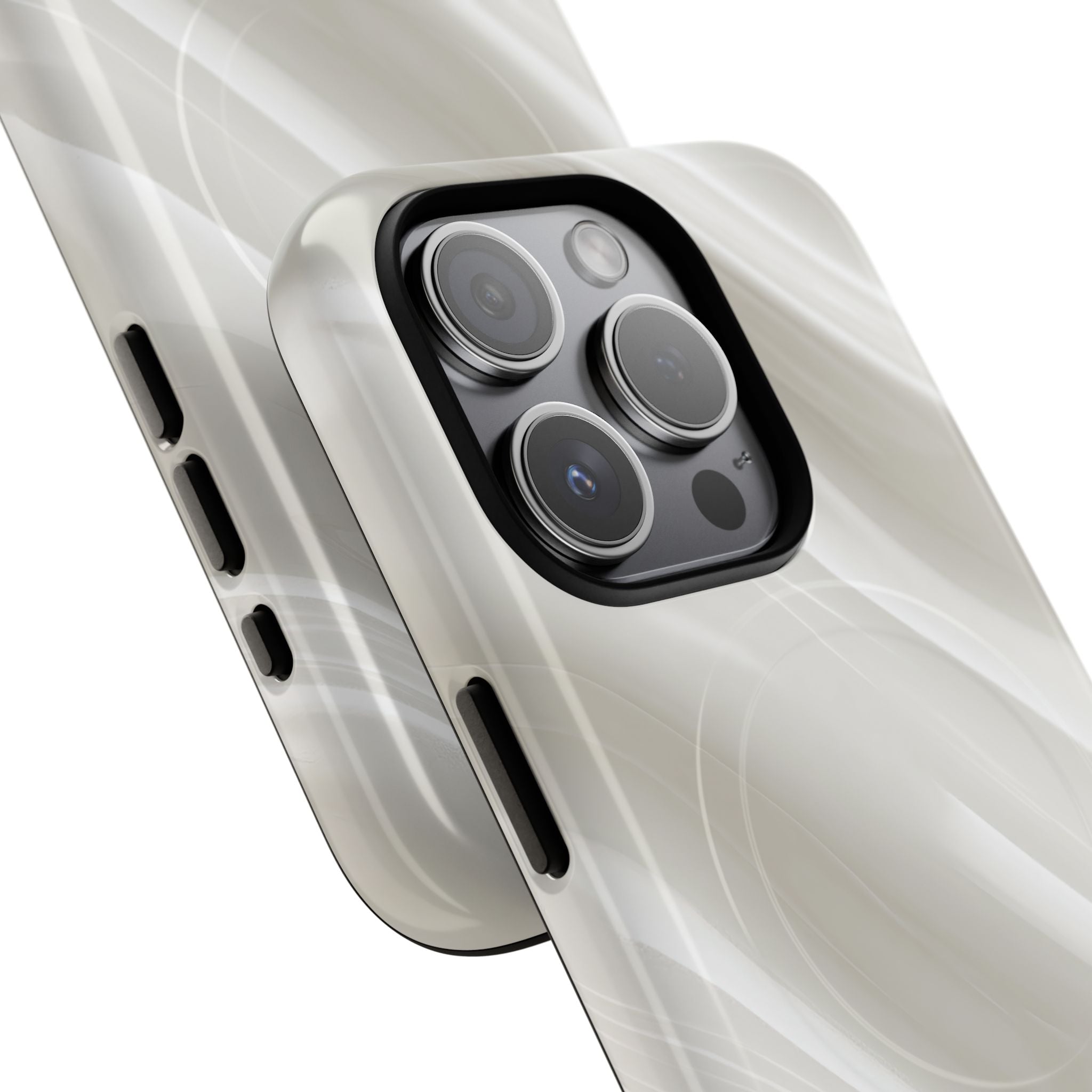 White Tough 2.0 Magsafe Phone Case for iPhone - Polished Ivory Wave