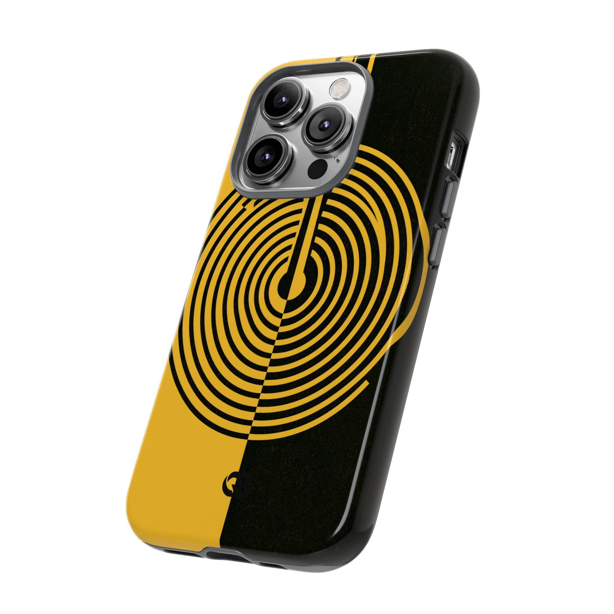 Yellow Tough Phone Case for iPhone - Voltage Sector Pulse