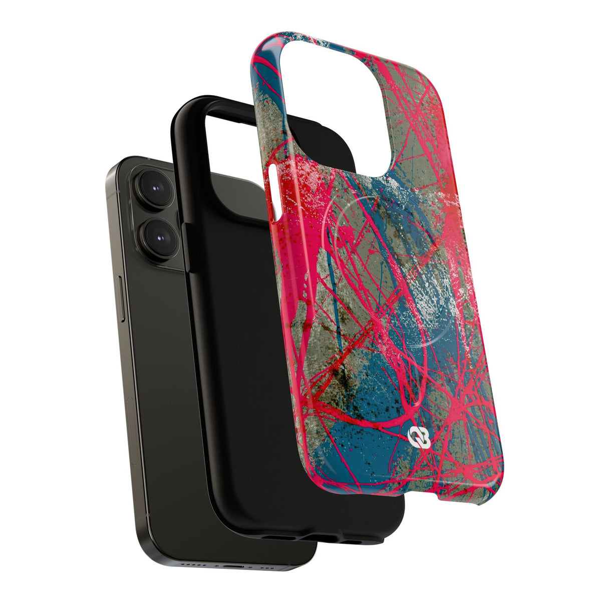 Neon Static Drip · Tough 2.0 Magnetic Phone Case for iPhone · Pink