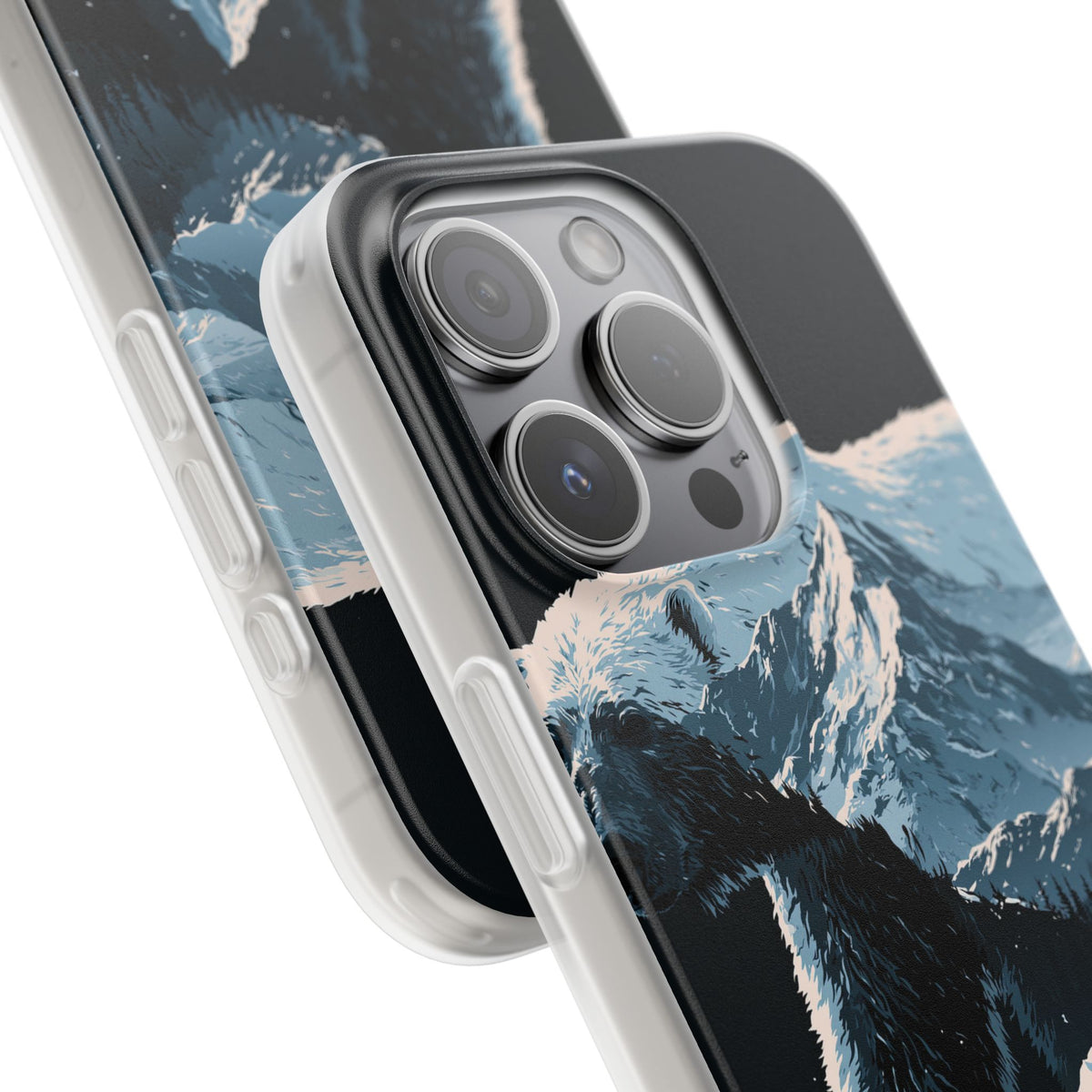 Nordic Arctic Bear · Lite Phone Case for iPhone ·  Black