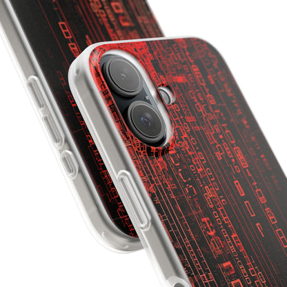 Crimson Glyphs iPhone 16 Case - Soft
