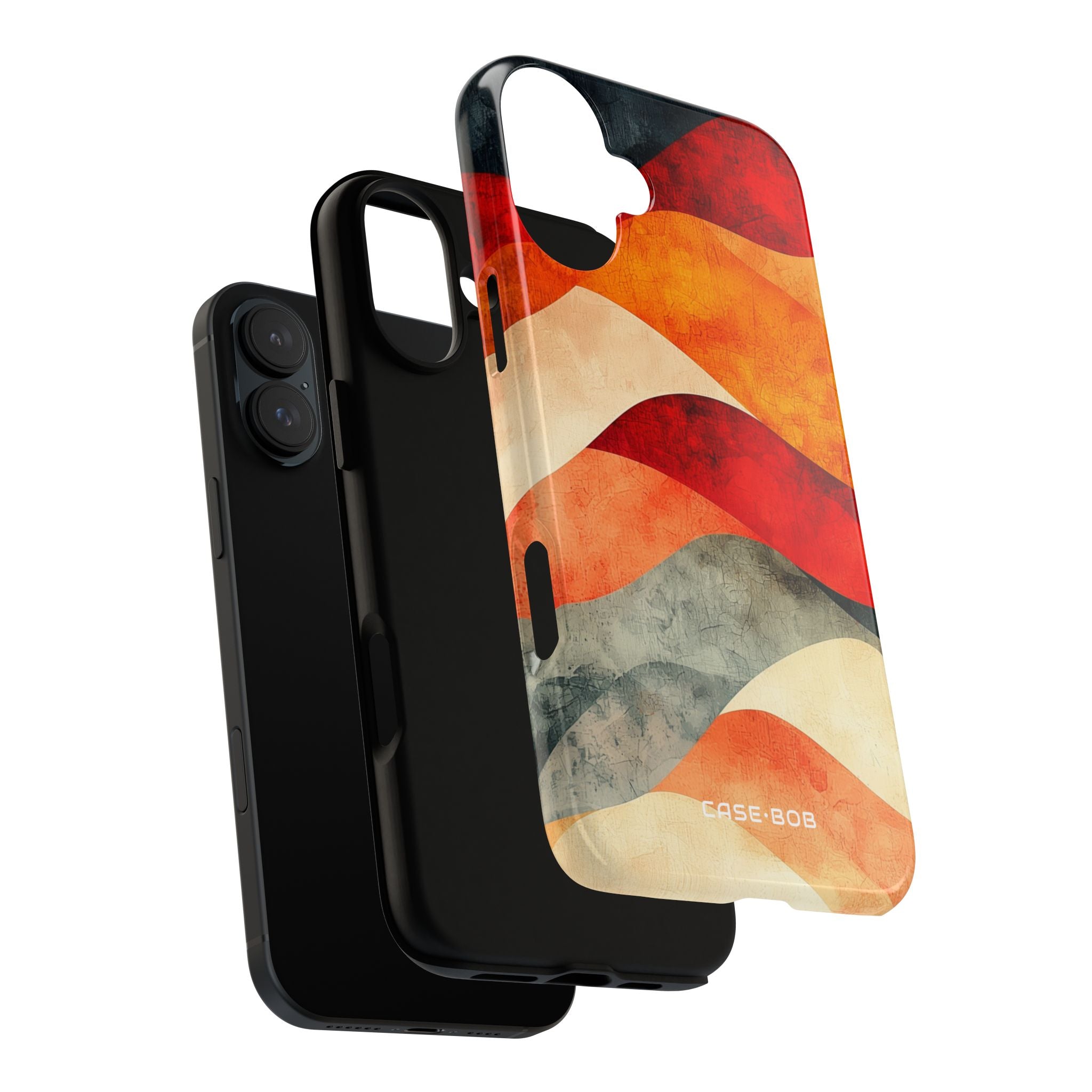 Cracked Wave Layers iPhone 16 Plus Case - Tough