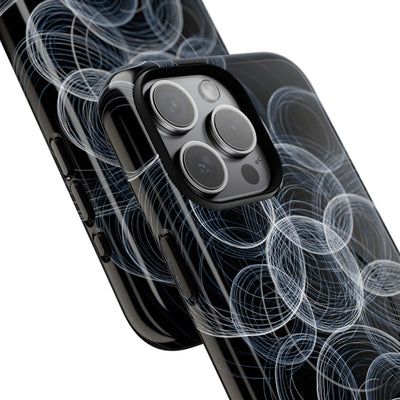 Black Tough 2.0 Magsafe Phone Case for iPhone - Frosted Ring Matrix