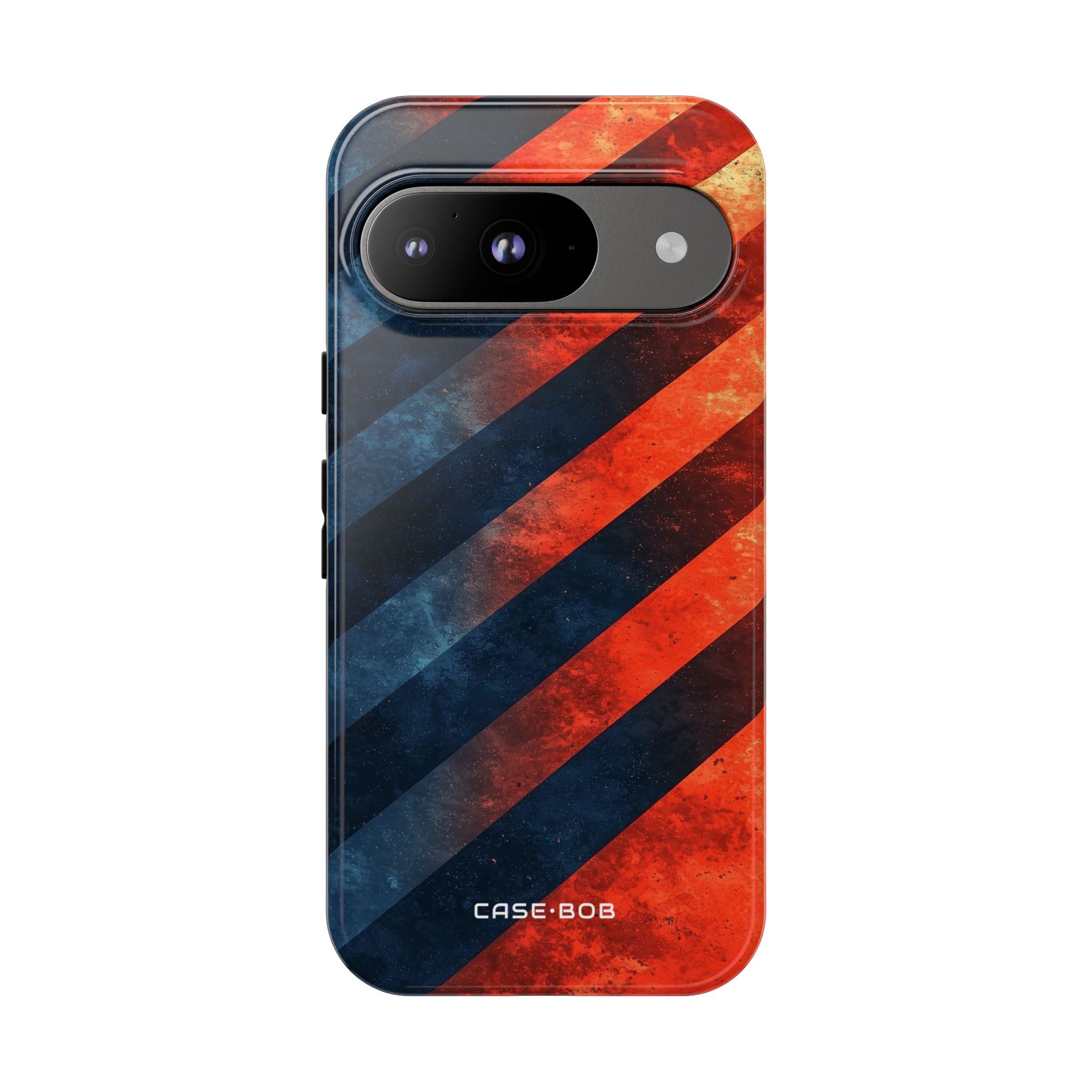 Diagonale Streifen Blaze Google Pixel 9 Case - Tough
