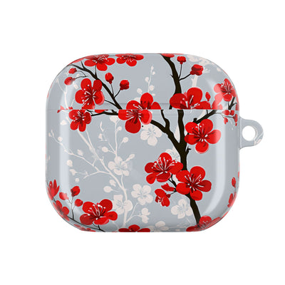 Scarlet Plum Blossom · Hard Case for AirPods & AirPods Pro · Red