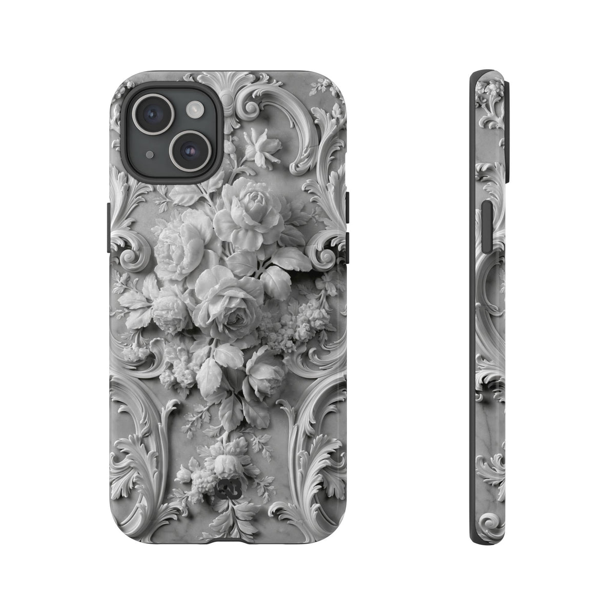 Rococo Marble Rose · Tough Phone Case for iPhone · White
