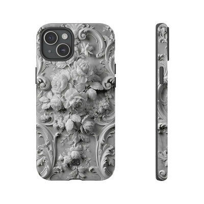 Rococo Marble Rose · Tough Phone Case for iPhone · White
