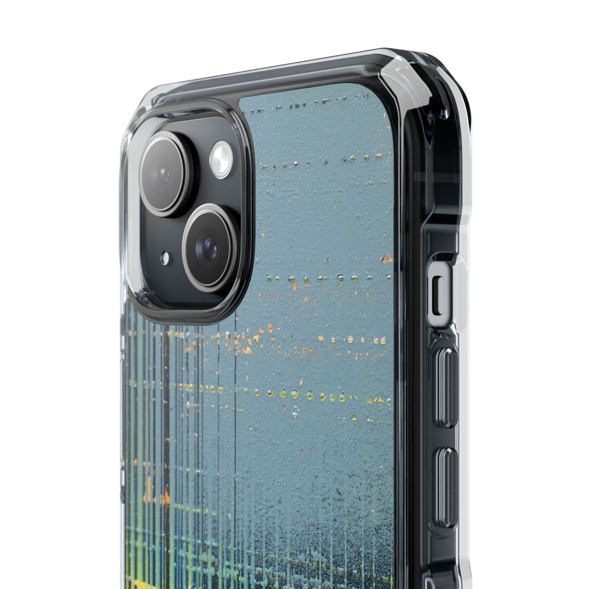 Acid Raster Circuit · Clear Impact Magnetic Phone Case for iPhone · Teal