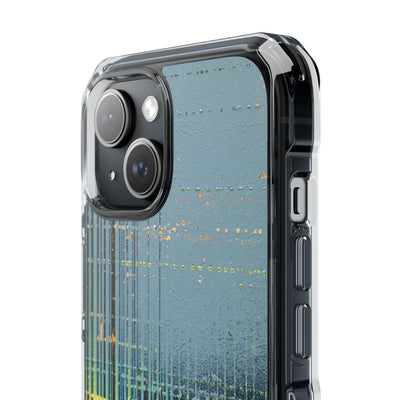 Acid Raster Circuit · Clear Impact Magnetic Phone Case for iPhone · Teal