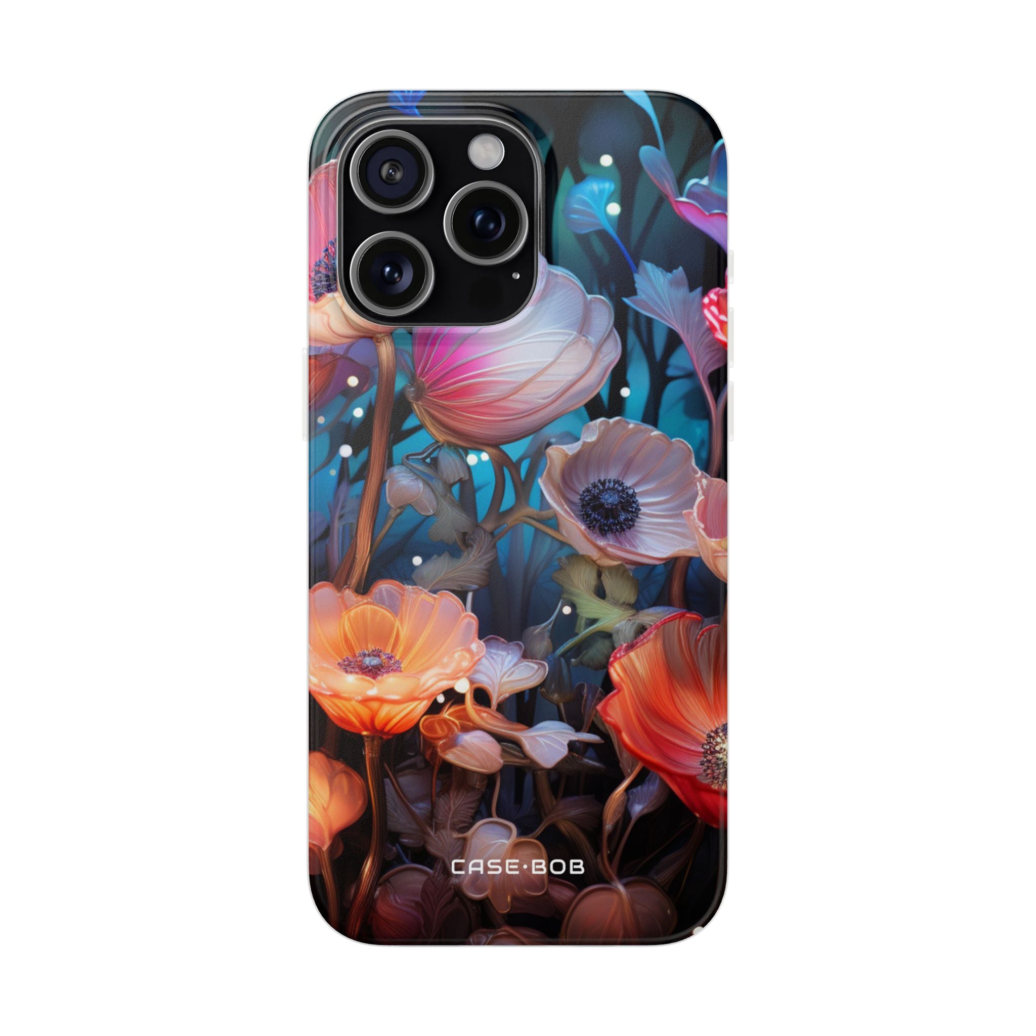 Gennemsigtig Bloom iPhone 15 Pro Max Cover - Blød