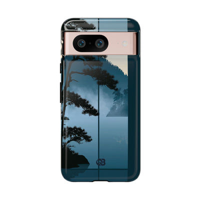 Blue Tough Phone Case for Google Pixel - Kyoto Mist Pine