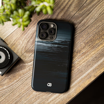 Black Tough Phone Case for iPhone - Frozen Signal Glitch