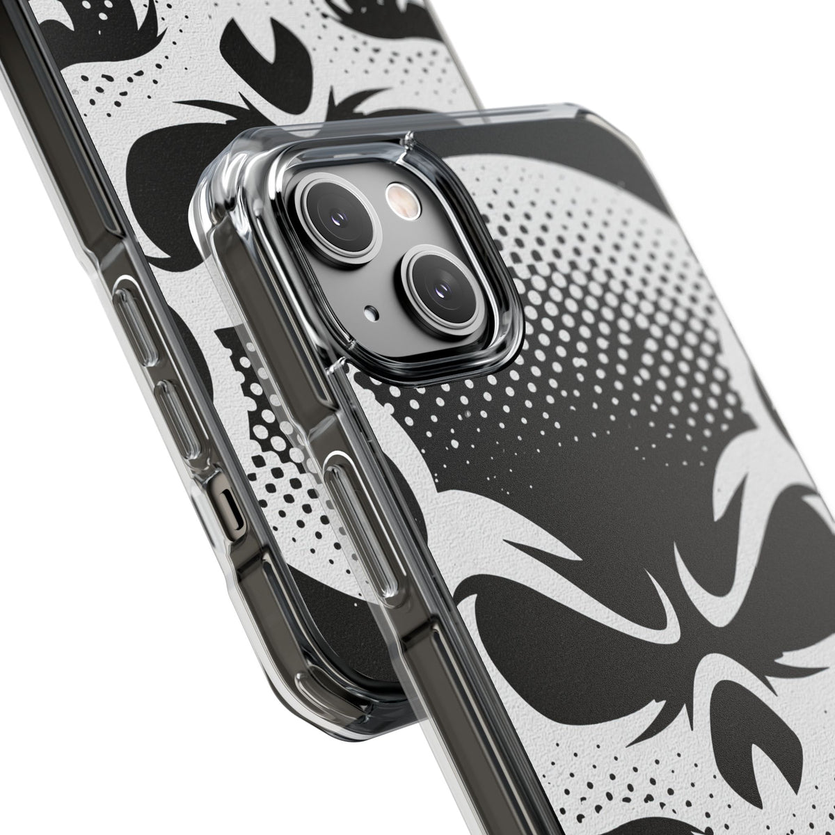 Phantom Halftone · Clear Impact Magnetic Phone Case for iPhone ·  Black
