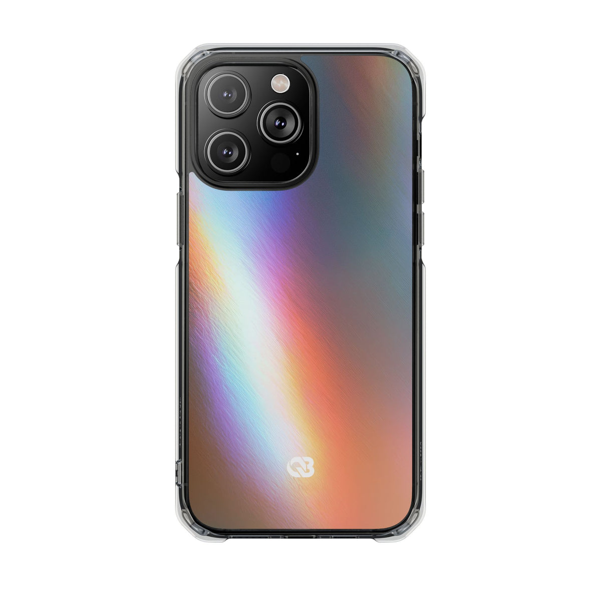 Prismatic Ray · Clear Impact Magnetic Phone Case for iPhone · Blue