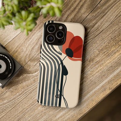 Modernist Poppy · Tough Phone Case for iPhone · Beige