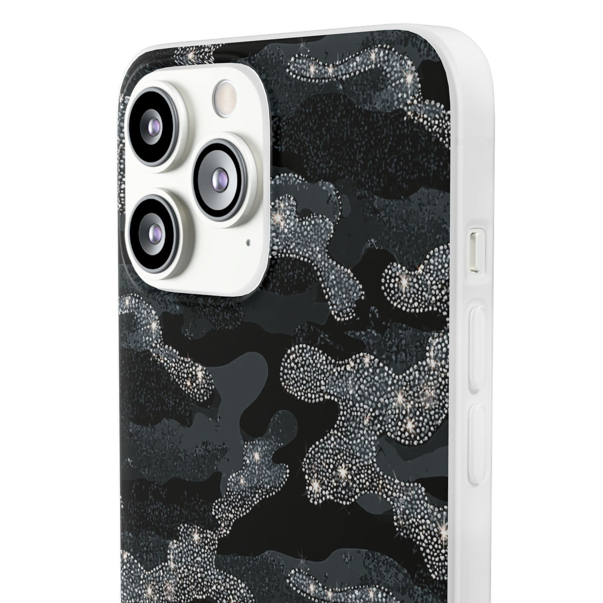 Glitter Shadow Camo · Lite Phone Case for iPhone ·  Black