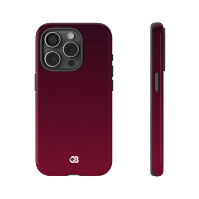 Red Tough Phone Case for iPhone - Deep Sangria Gradient