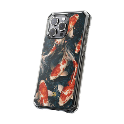 Imperial Nishikigoi · Clear Impact Magnetic Phone Case for iPhone ·  Blue