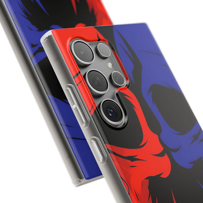 Crimson Cobalt Skulls · Soft Phone Case for Samsung