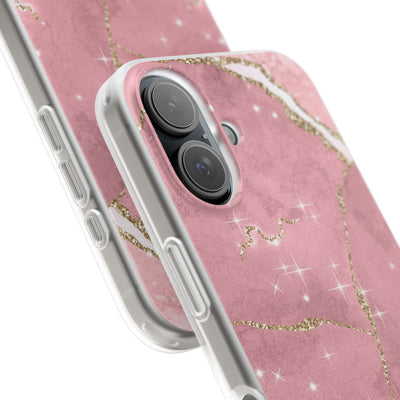 Rose Sparkle Marble · Soft Coque de téléphone pour iPhone