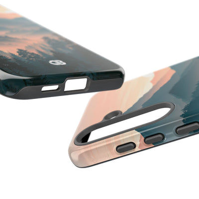 Teal Tough Phone Case for Samsung - Alpine Teal Horizon