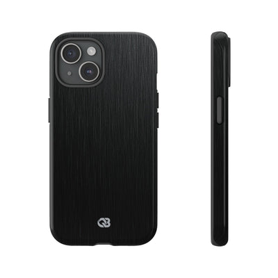 Obsidian Brushed Steel · Tough Phone Case for iPhone · Black