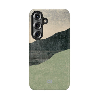 Green Tough Phone Case for Samsung - Moss Ridge Grain