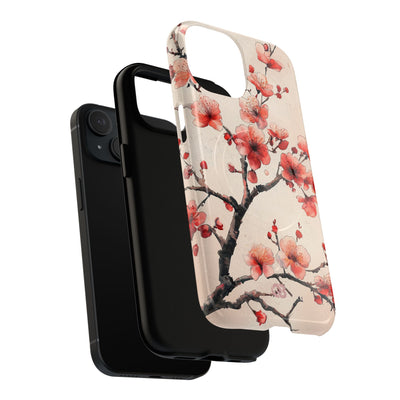 Crimson Silk Flora · Tough+ Custodia per iPhone · Magsafe