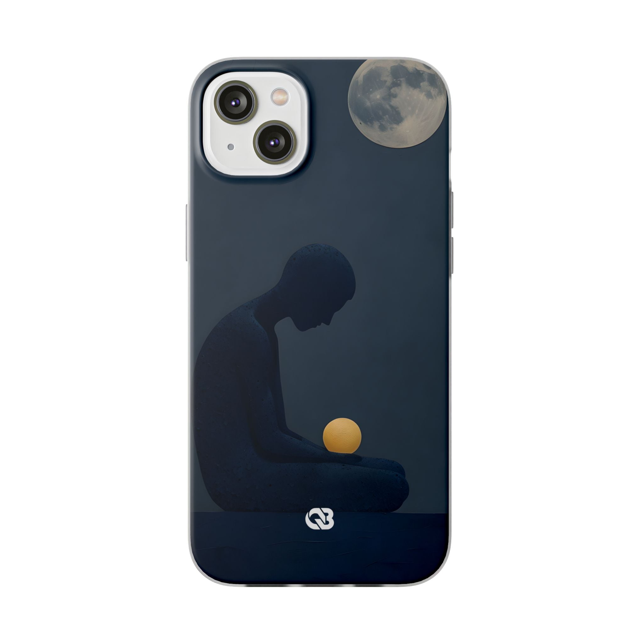 Obsidian Lunar Orb · Soft Phone Case for iPhone