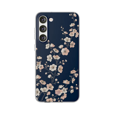 Blue Lite Phone Case for Samsung - Midnight Peach Sakura