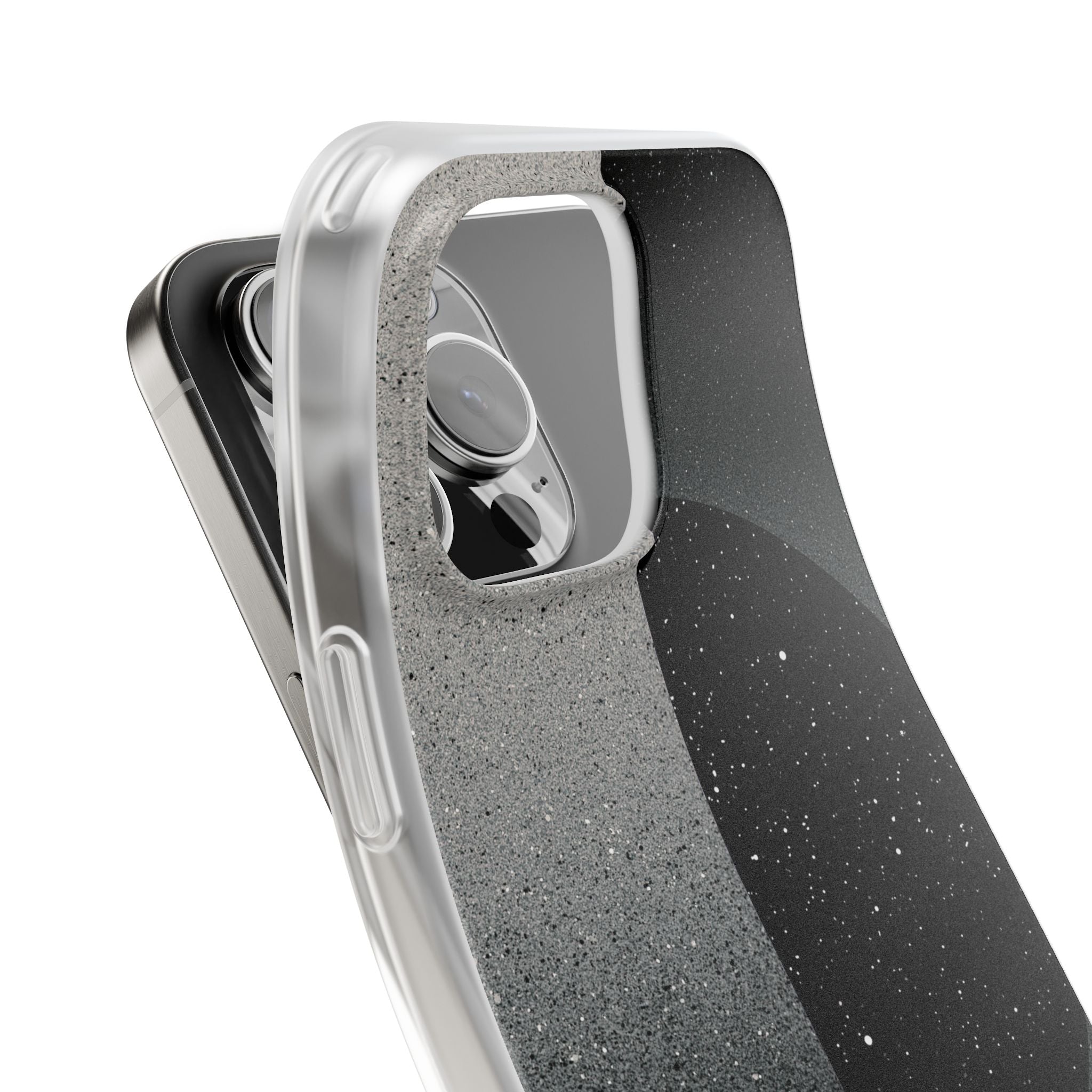 Black Lite Phone Case for iPhone - Lunar Static Orbit