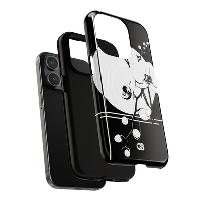 Black Tough 2.0 Magsafe Phone Case for iPhone - Lunar Orchid Grid