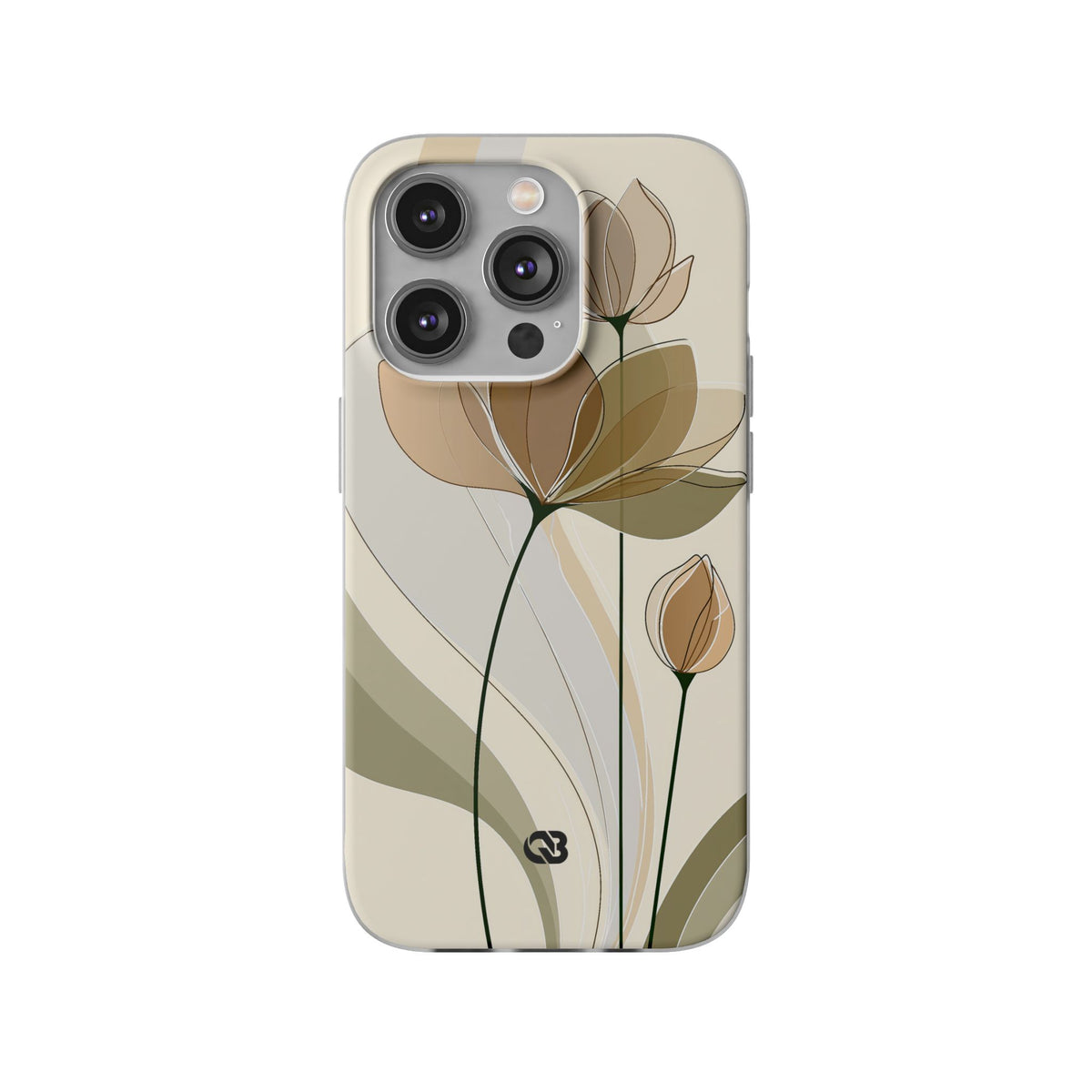 Translucent Petal Contour · Lite Phone Case for iPhone ·  Beige
