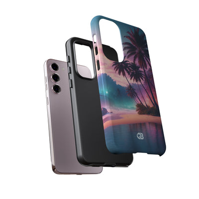 Neon Shore Palms · Tough Handyhülle für Samsung
