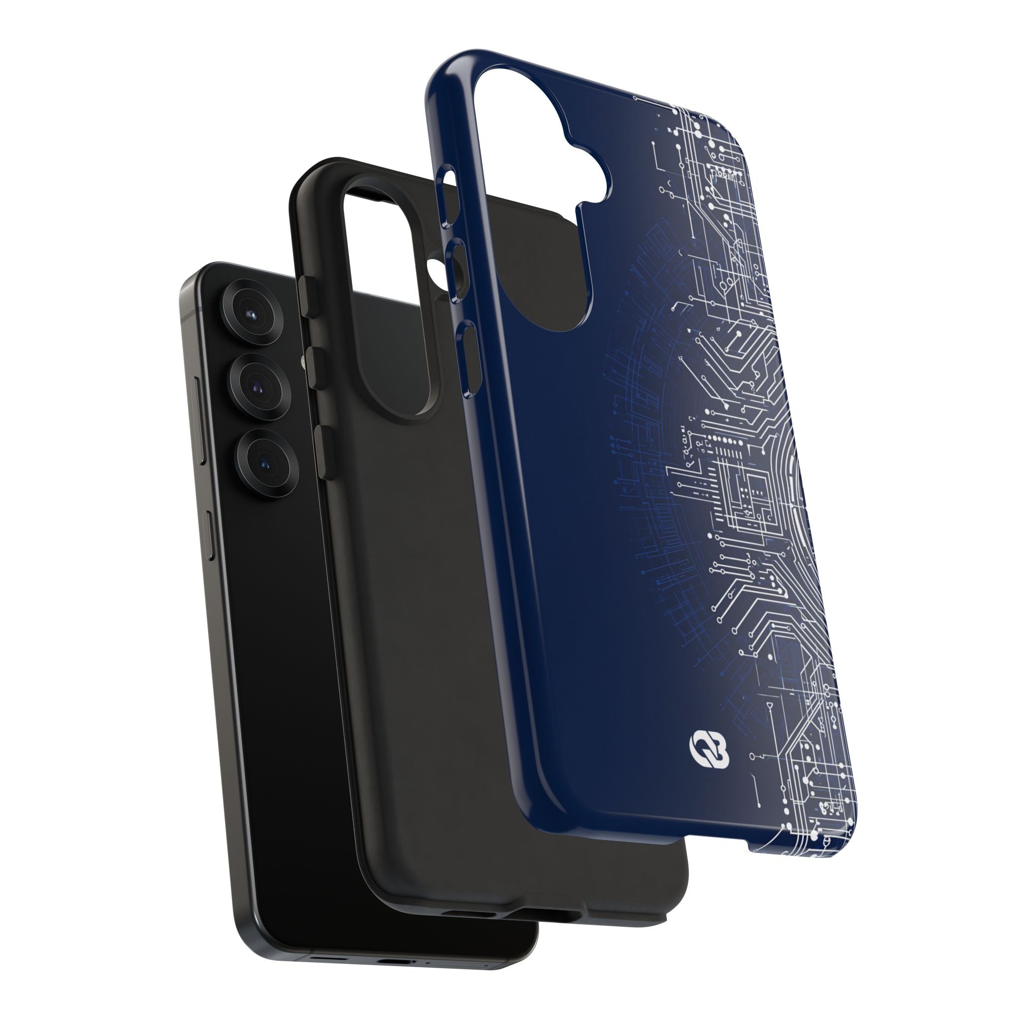 Blue Tough Phone Case for Samsung - Cobalt Circuit Logic