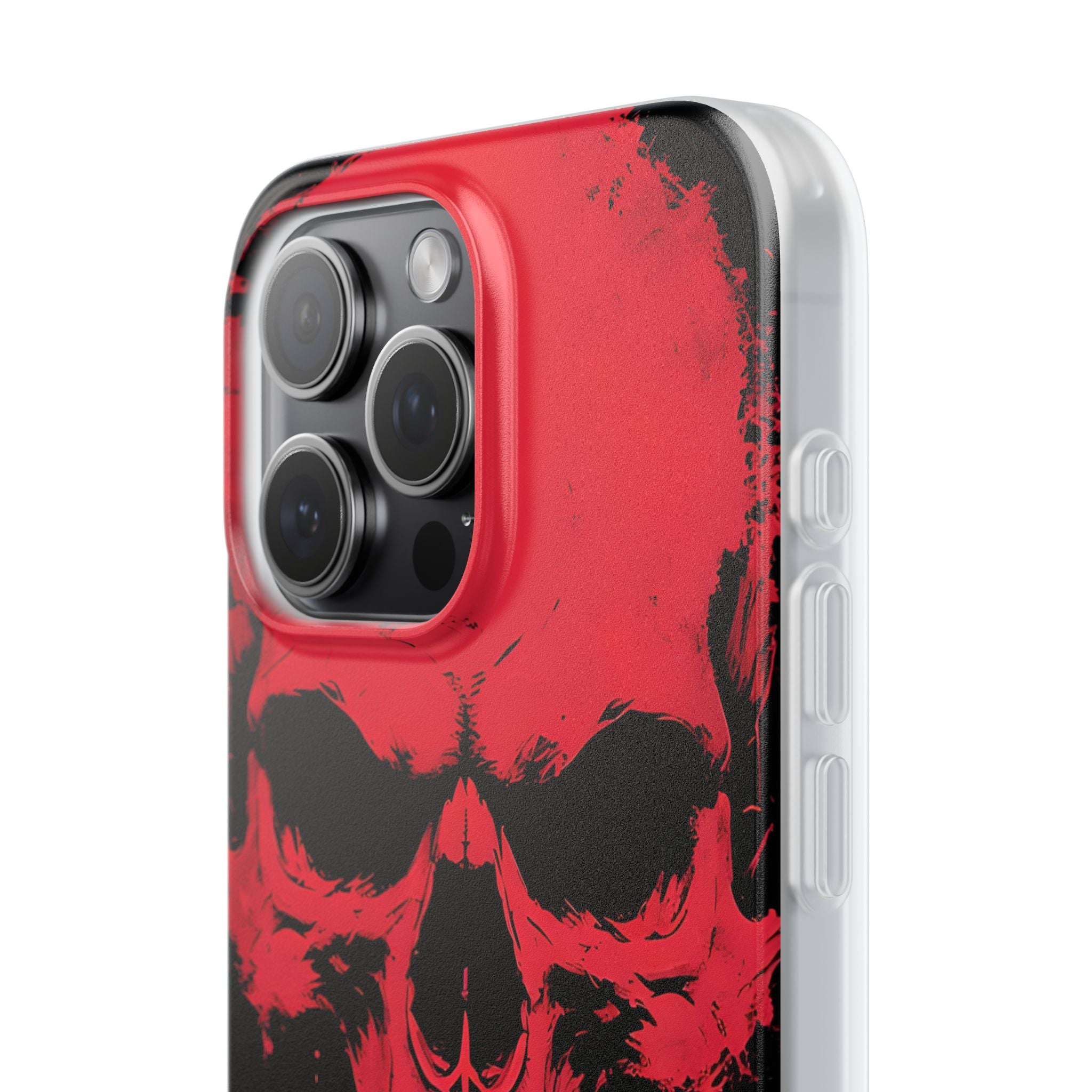 Crimson Street Skull · Soft Custodia per iPhone