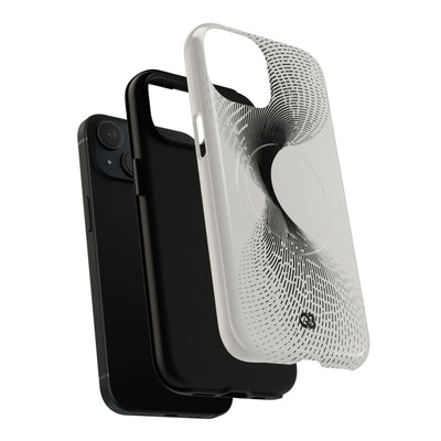 White Tough 2.0 Magsafe Phone Case for iPhone - Linear Torsion Grid