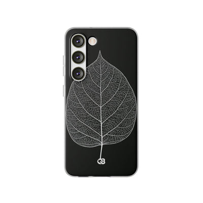Black Lite Phone Case for Samsung - Bleached Leaf Lattice