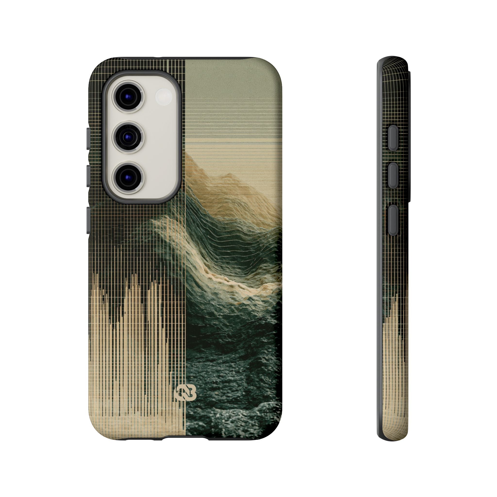 Beige Tough Phone Case for Samsung - Veridian Data Ridge
