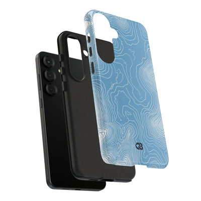 Blue Tough Phone Case for Samsung - Glacial Ridge Topo