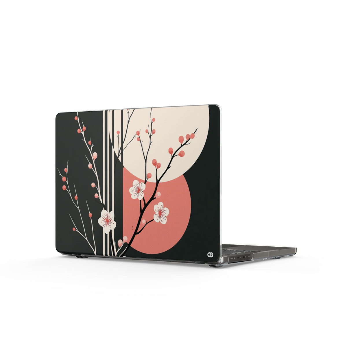 Nocturne Sakura Branch · Clear Hard Case for MacBook · Black