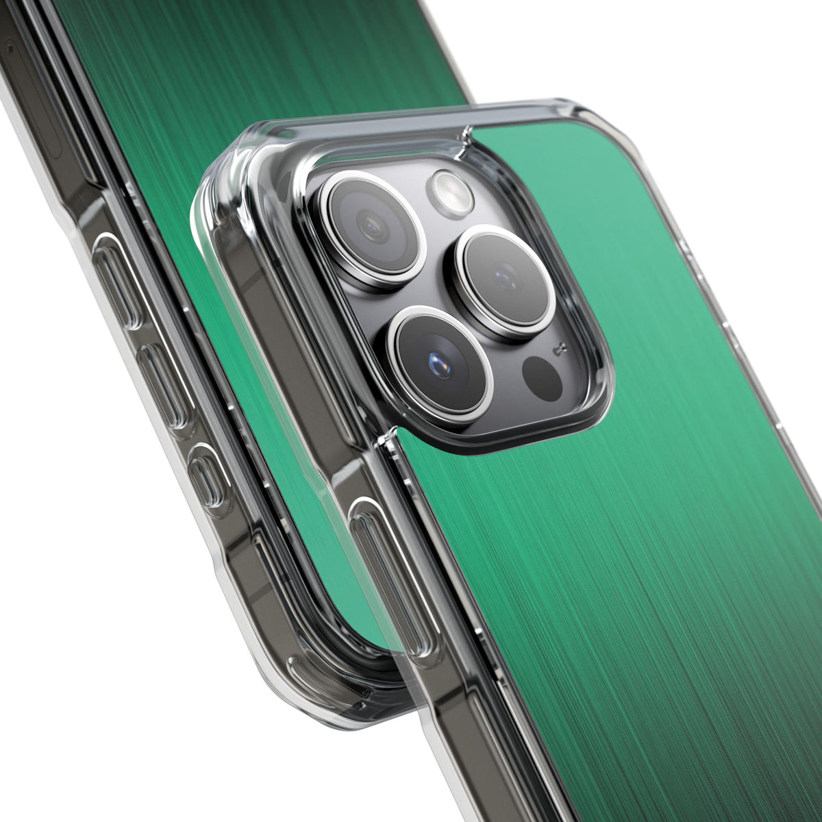 Emerald Cascade · Clear Impact Magnetic Phone Case for iPhone · Green