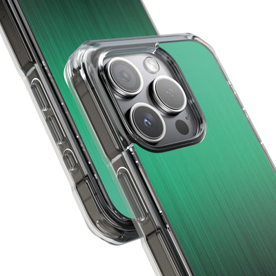 Emerald Cascade · Clear Impact Magnetic Phone Case for iPhone · Green
