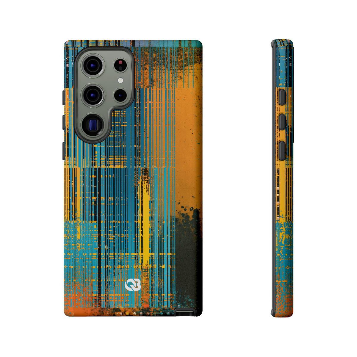 Cyber Glitch Stream · Tough Phone Case for Samsung · Teal