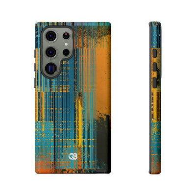 Cyber Glitch Stream · Tough Phone Case for Samsung · Teal