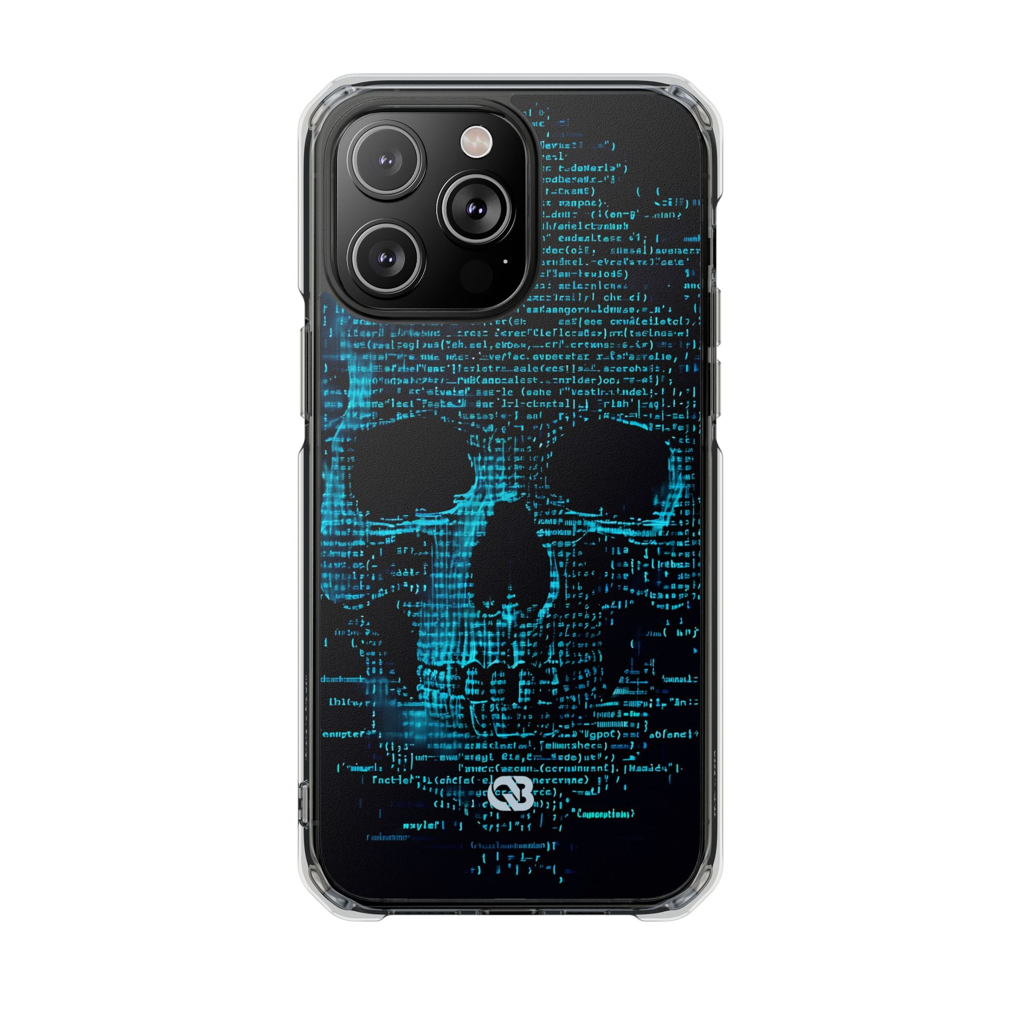 Cyan Glitch Skull · Impact Custodia per iPhone · Magsafe